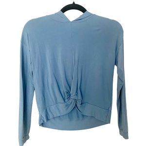 Zella Girls hoodie medium 8/10 in dusty blue with french twist